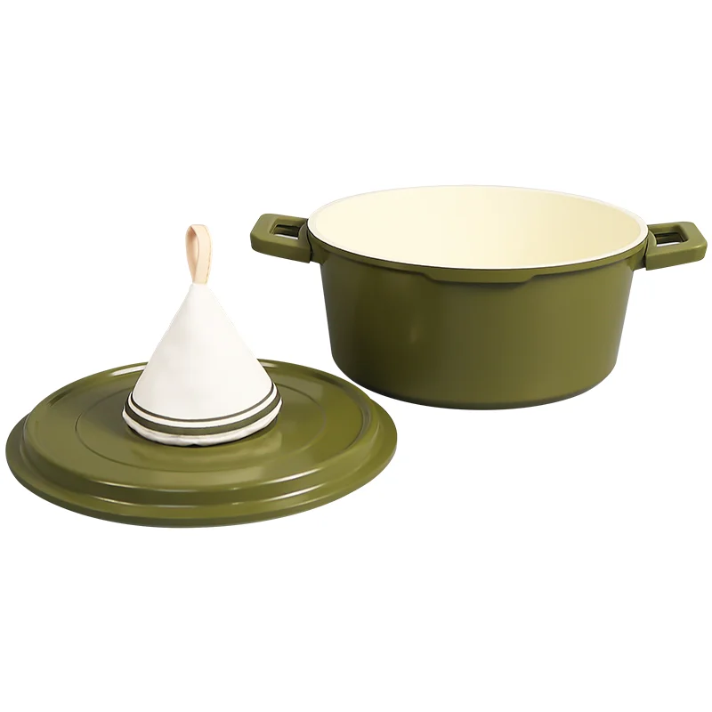 

Ceramic saucepan with lid Enamel non-stick sensor Stove casserole