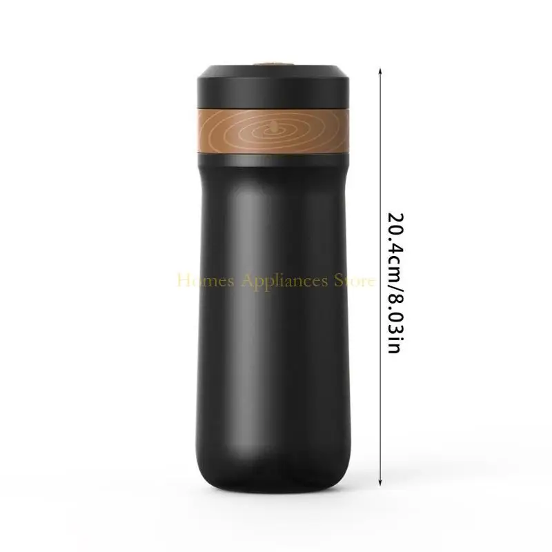 D0ABステンレススチールフレンチプレスコーヒーポット旅行と屋外用の絶縁ボトル