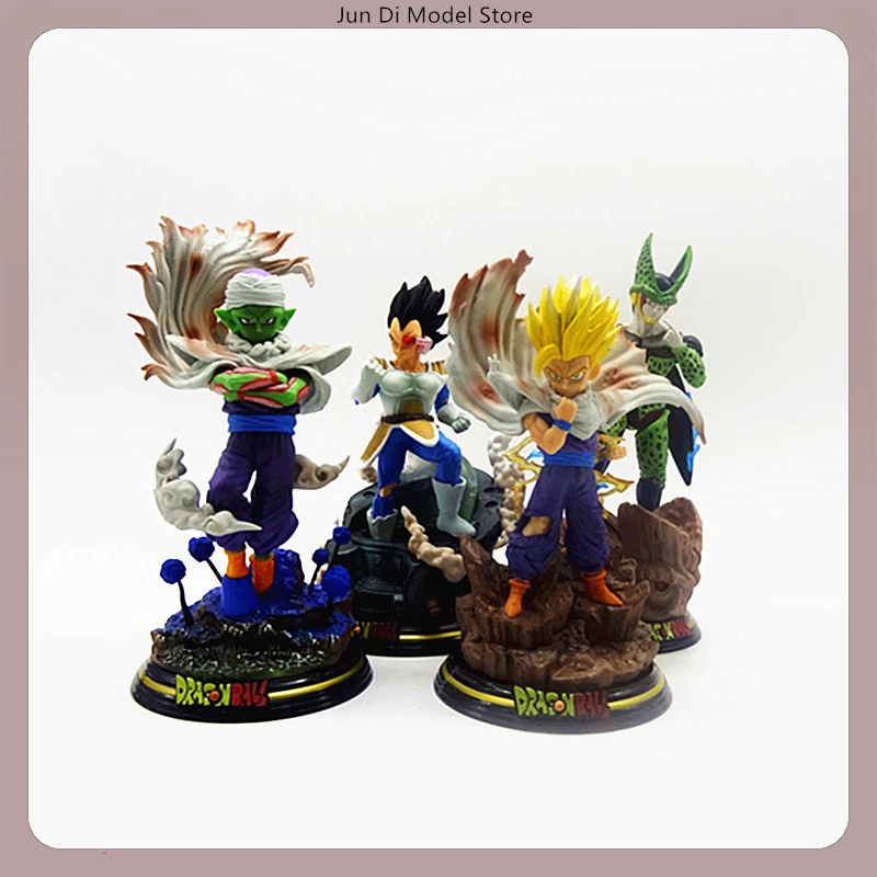 

17-19cm Dragon Ball Cell Gohan Piccolo Vegeta Anime Figure Model Gk Statue Boys Collection Desktop Decoration Ornament Toys Gift