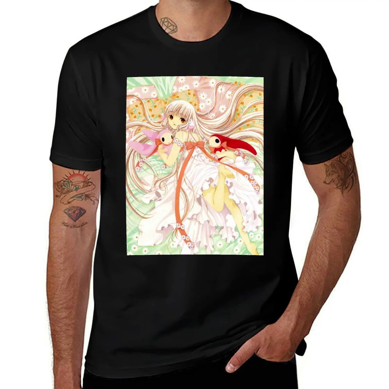 chobits atashi T-Shirt summer tops graphic t shirt vintage clothes for men