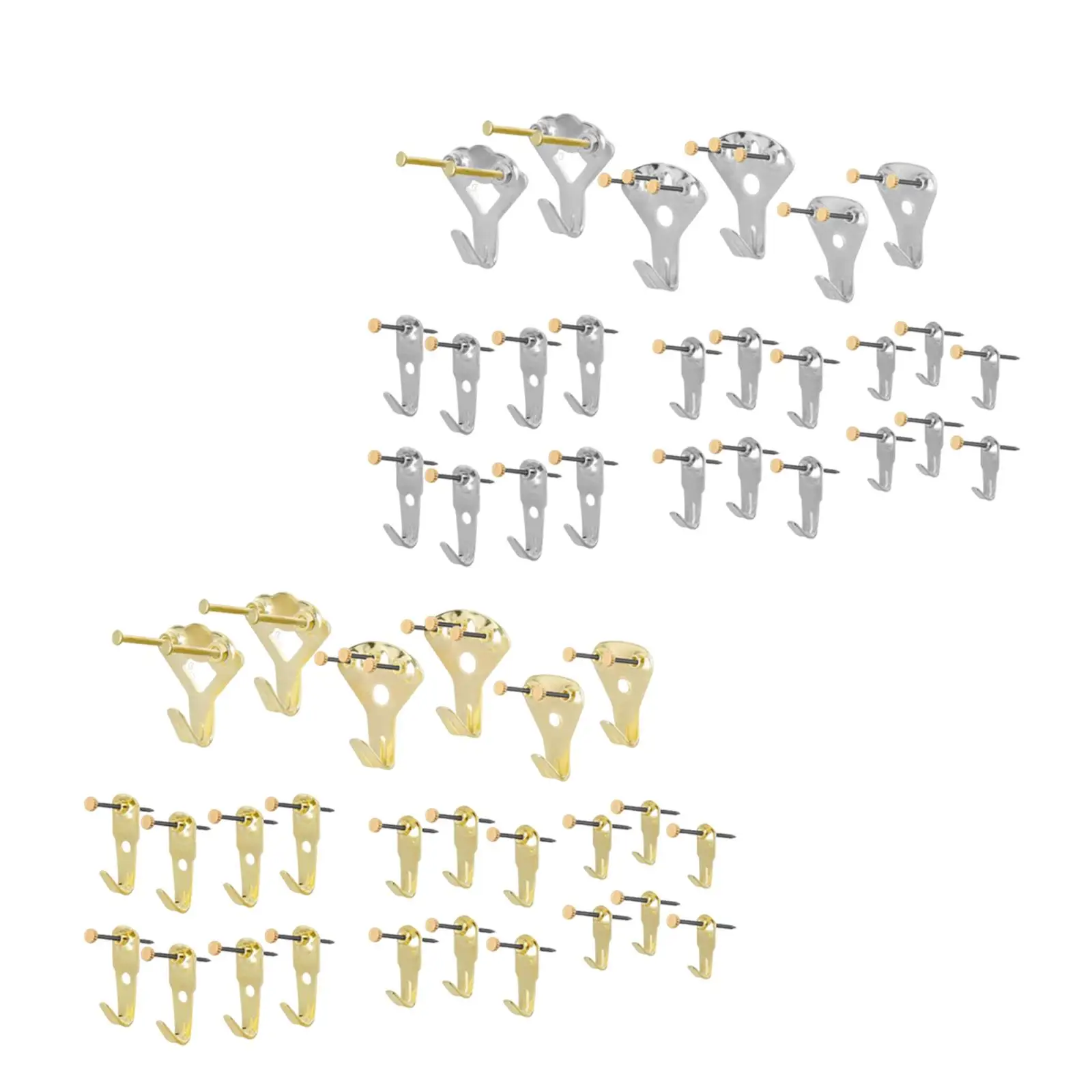 Iron Mounting Picture Hanger Set Multipurpose Hooks for Paintings Photos Gallery Exhibitions Wall Decor Easy Install