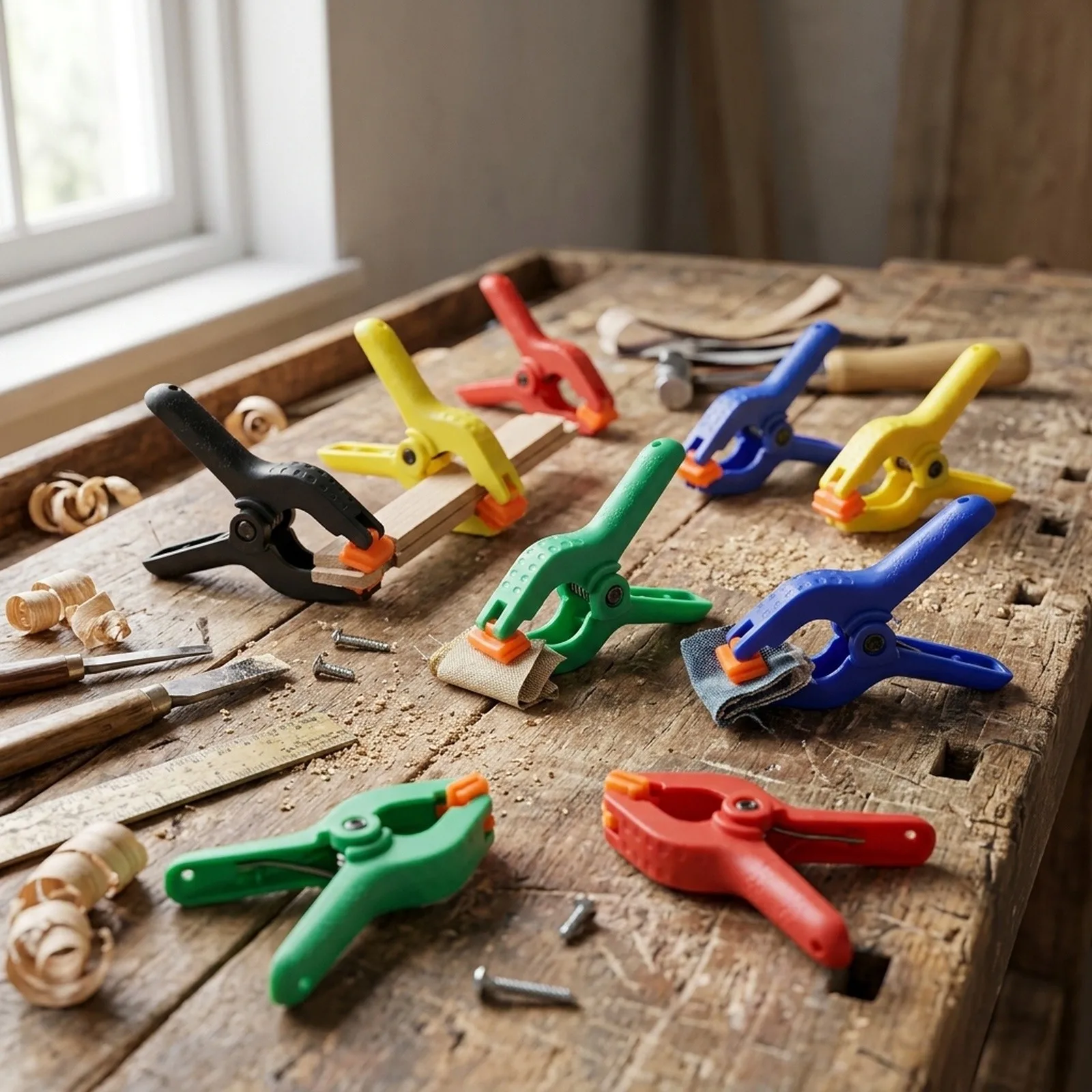 10pcs Spring Clips for Woodworking Photography Backdrops Craft Projects Clamping Gluing and Holding Tasks for Home Workshop Use