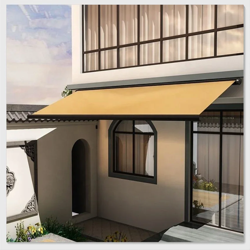Best Price Electric Full Cassette Retractable Sunshade Awning Windproof Cassette Motorized Window Door Canopy Awning