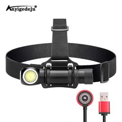 headlamp Torch headlight USB Magnetic Charging LED Head Bicycle Lamp Flash Portable light 1800mah battery Flashlamp Lantern