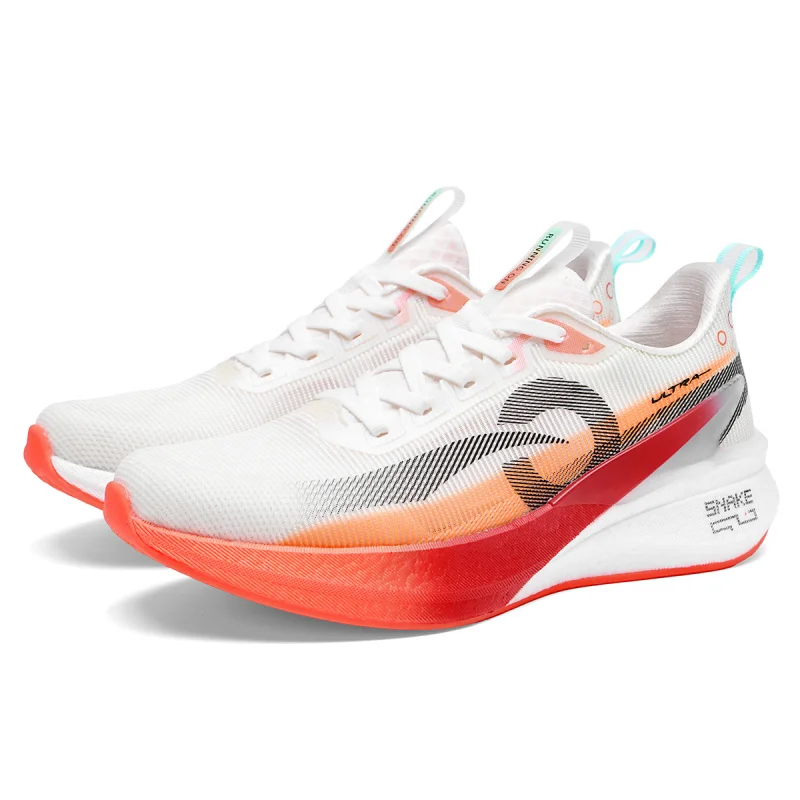 

Sports and leisure shoes, men's shoes, marathon oversized air cushioned shoes, fly woven all season rubber, wear-resistant, anti