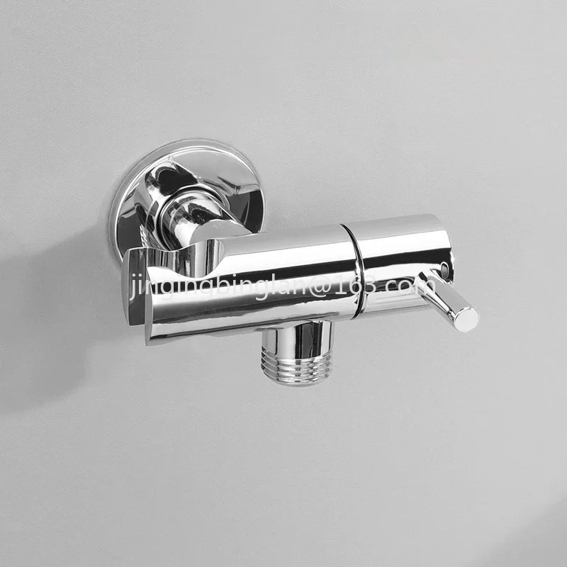 Manufacturer-supplied all-copper thickened angle valve shower one in and one out with bracket  spray gun angle valve door