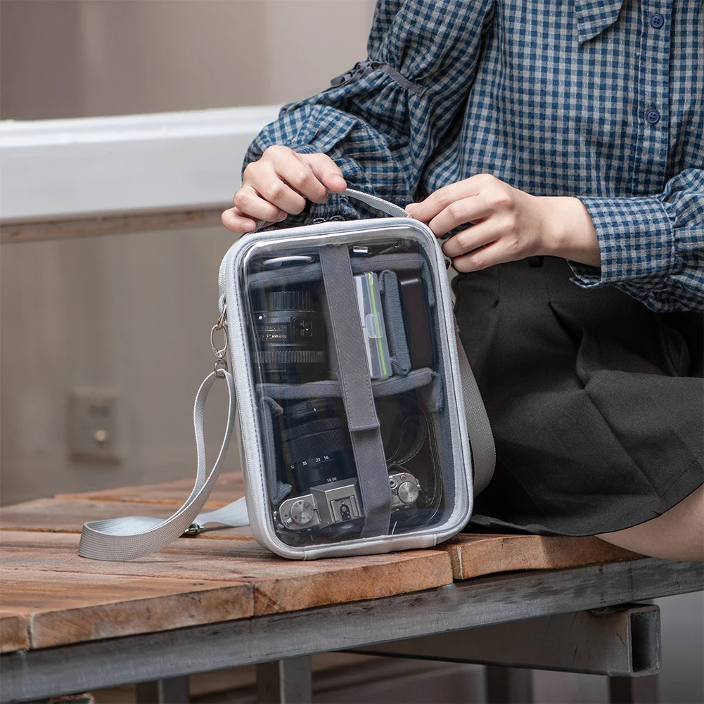 Visible Camera Bag Transparent Digital DSLR Bag Splashproof Digital Carry Bag Case Anti-Scratch Handbag for Action Camera Series