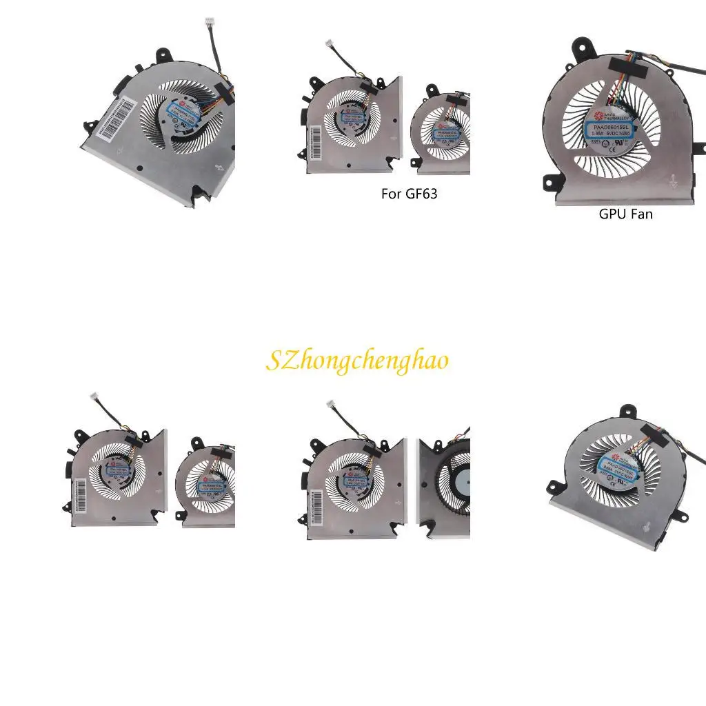 

CPU GPU Fan Laptop Cooling Fan 5V 1A 4 pin Radiator for MSI GF63 8RC 8RD MS-16R1 601D