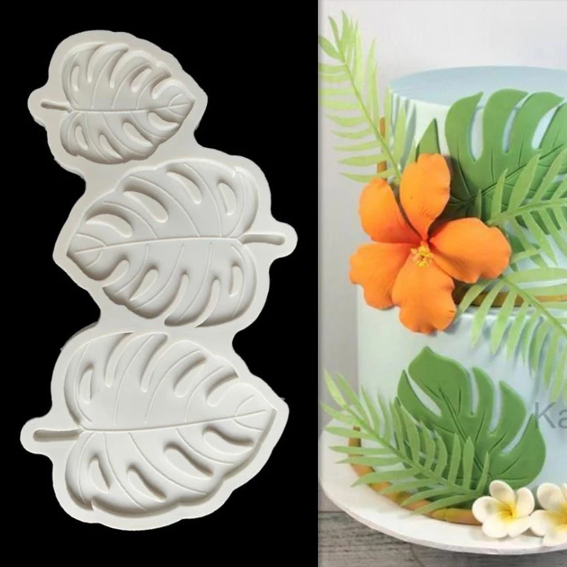 Fondant Mold Cake Mould Plant Leaf Monstera Leaves Chocolate Silicone Baking DIY