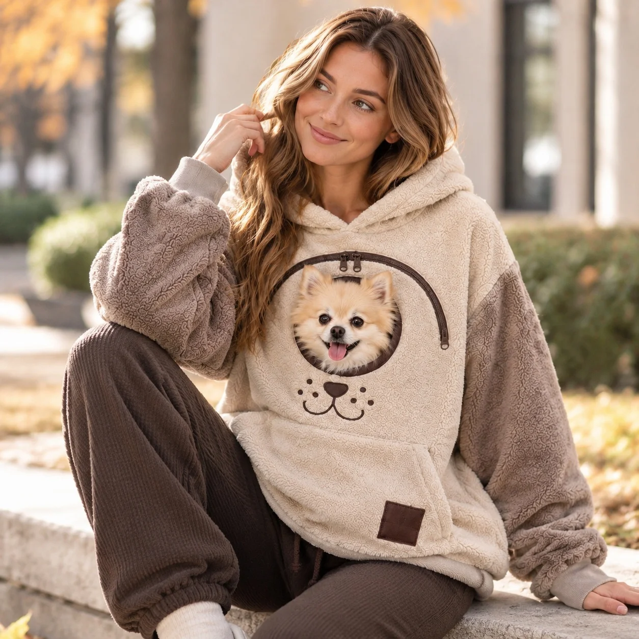 Loose Fit Casual Sweatshirt Mid Length with Hooded Animal Pattern Regular Sleeve Japanese K Pop Casual Autumn for Men and Women