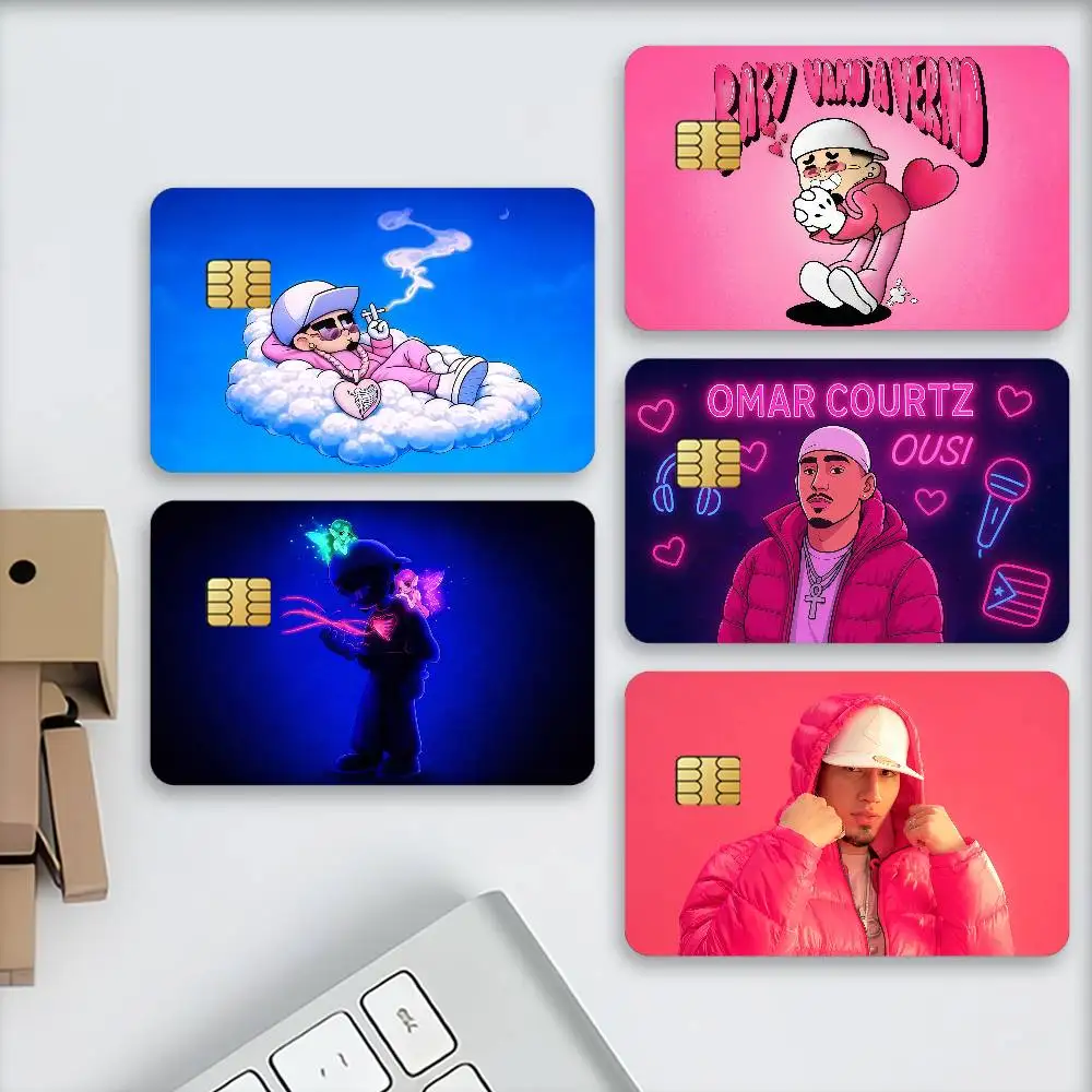 Singer O-Omar Courtz Credit Decorative Card Stickers Suitable For Bank Cards Metro Transit Anti-scratch Gift 4PCS