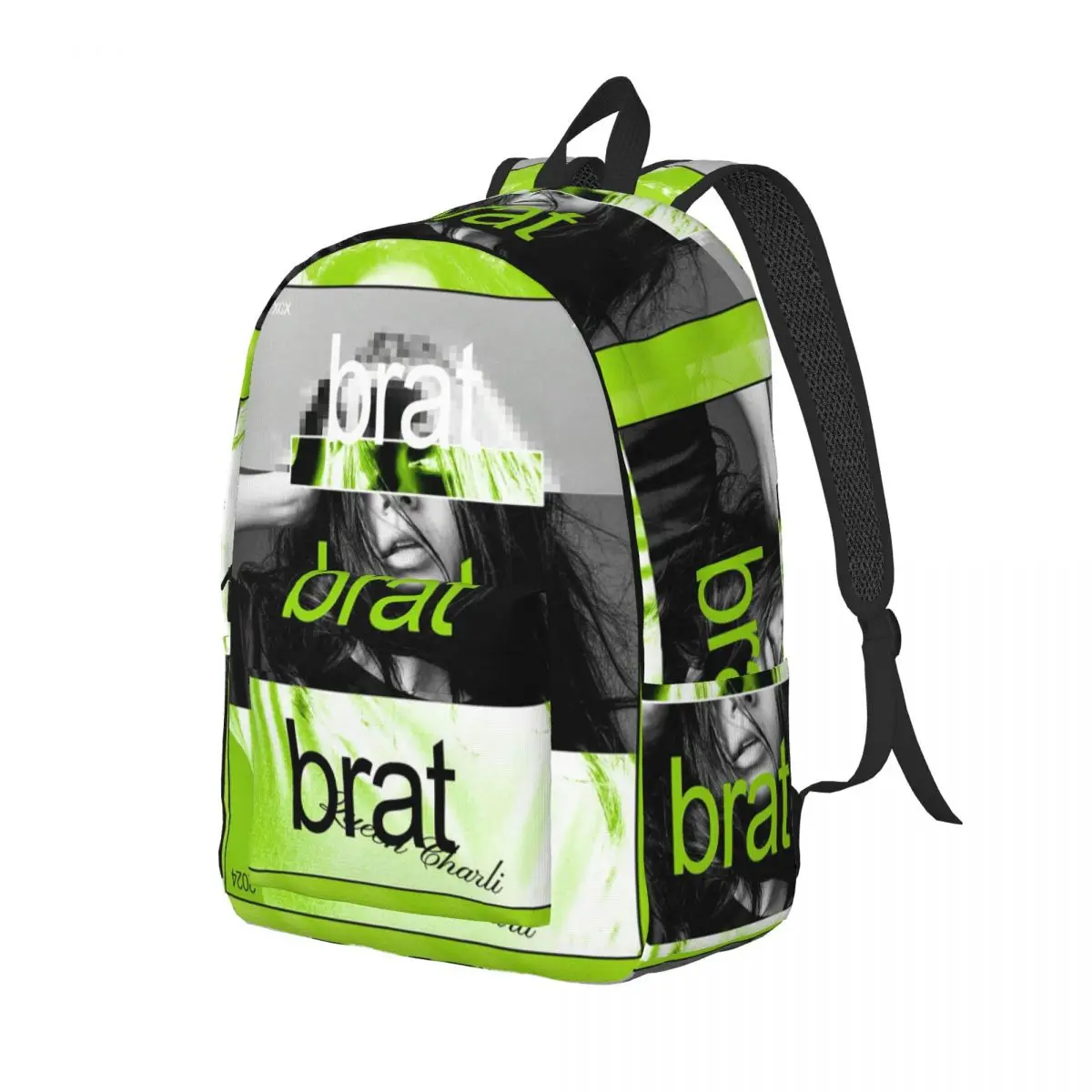 

Brat Charli Xcx Backpack Daypack Large Capacity Children BookBag School Bag Shoulder Bags for Boys Girls
