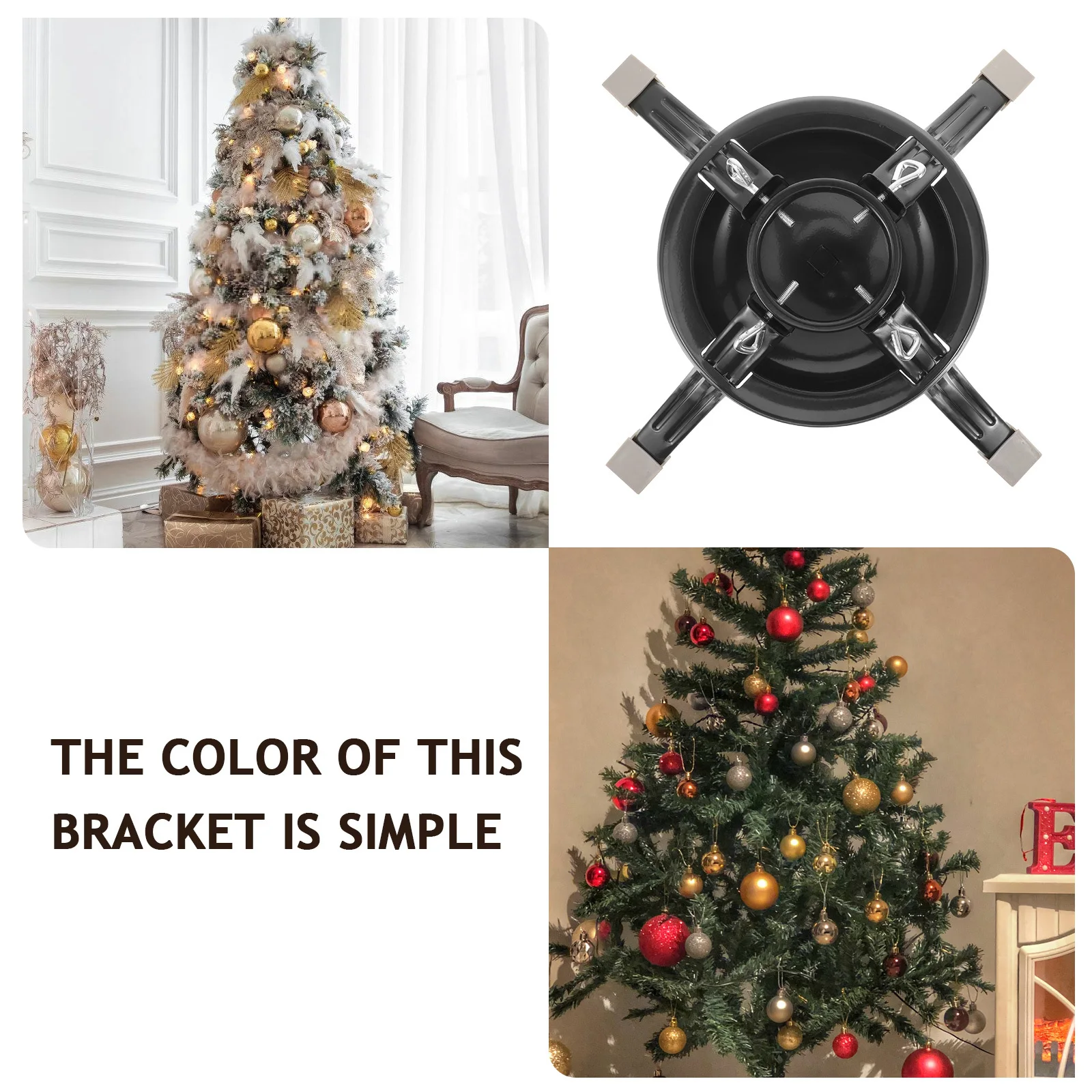 

Christmas Tree Stand Metal Round Base Sturdy Xmas Tree Support Holder for Indoor Outdoor Home Xmas Party Decoration