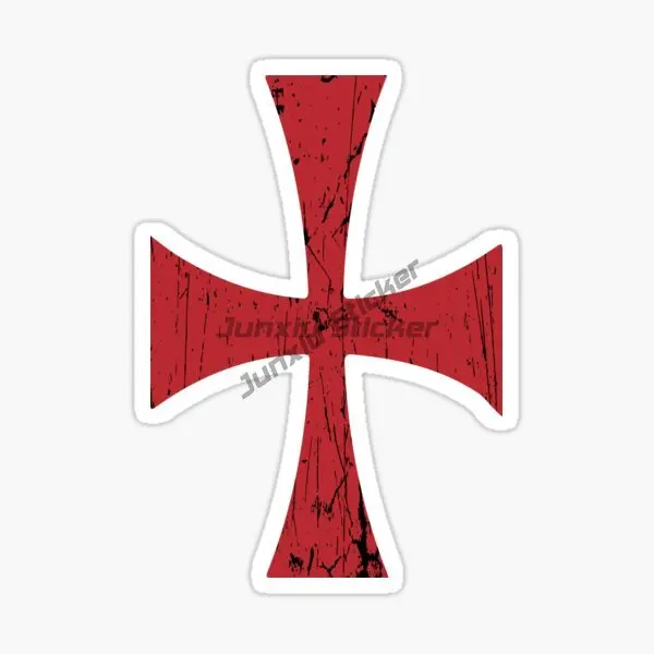 Knights Templar Cross Interesting Car Stickers Decal Souvenir Vinyl Car Decal Decoration Laptop Decor 3