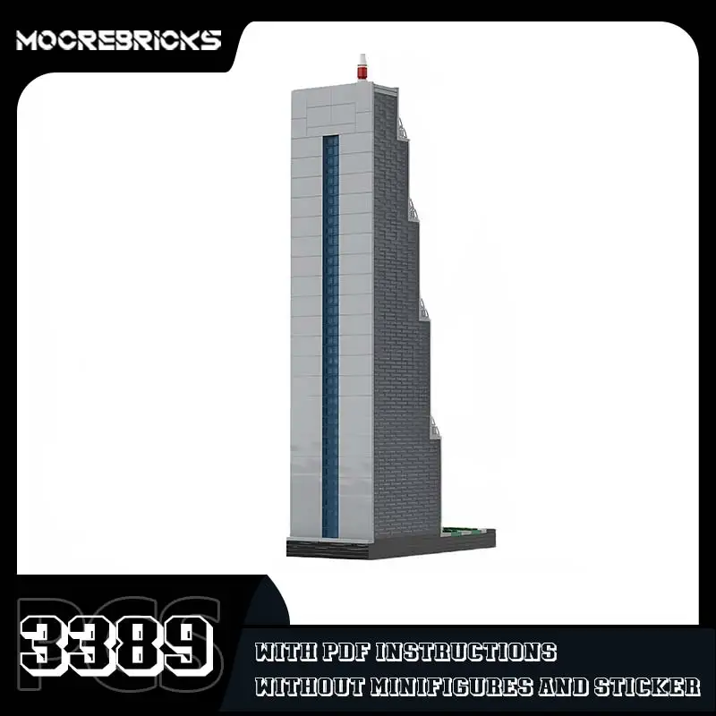 Klocki konstrukcyjne City Series Trade Tower, model wieżowca DIY, klocki do składania, architektura na zamówienie, zabawki, puzzle dla dzieci, prezent