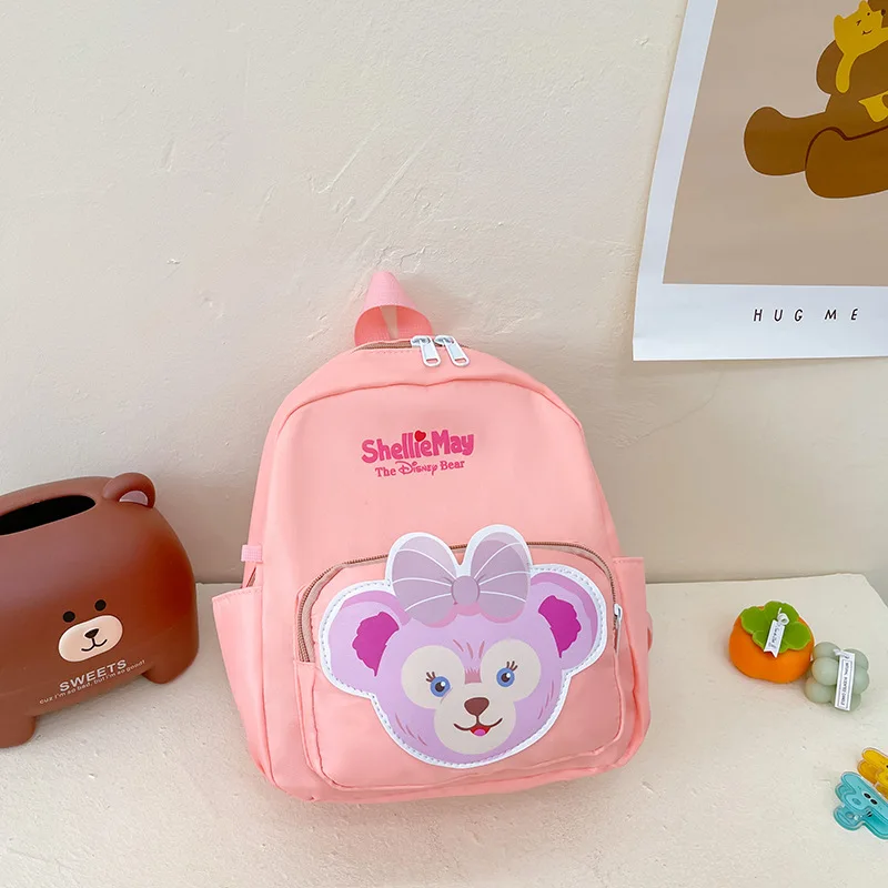 2025 new Disney Lingna Belle Duffy cartoon animation fashion children's backpack lightweight nylon trend casual schoolbag