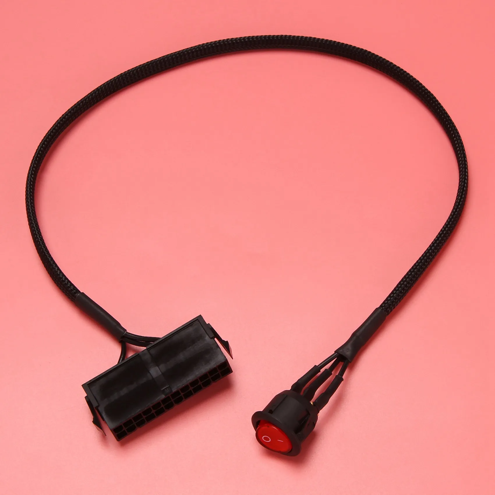 4X 24-Pin Female ATX PSU PC Power Supply Starter Tester Start Up Jumper Ridge Cable With ON/OFF Switch,50Cm-Y18A