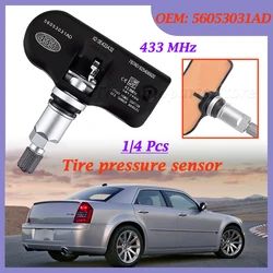56053031AD 1/4Pcs Tire pressure sensor 433MHz TPMS For Chrysler 300C 200 Grand Voyager Dodge Journey Charger Jeep Compass