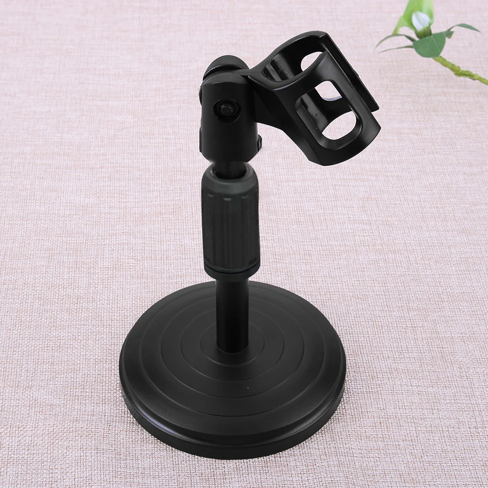 Foldable Desk Table Microphone Clip Stand Mic Tripod Adjustable Holder