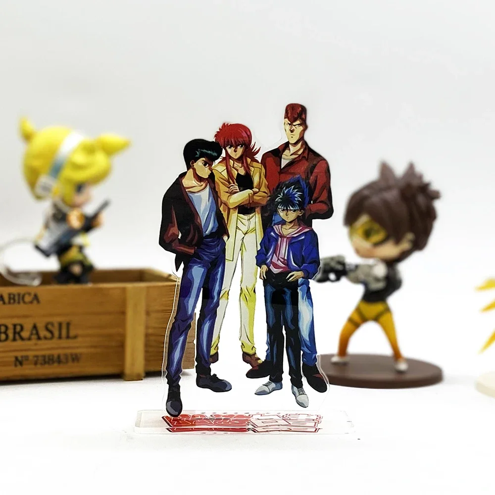 YuYu Hakusho Yuusuke Kazuma Kurama Hiei anime toy acrylic standee figurines desk decoration cake topper