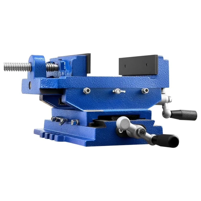Cross Slide Drill Press Vise 2 Way X-Y Axis Bench Vise Vice Clamp, for Woodworking Drilling CNC Milling Machine
