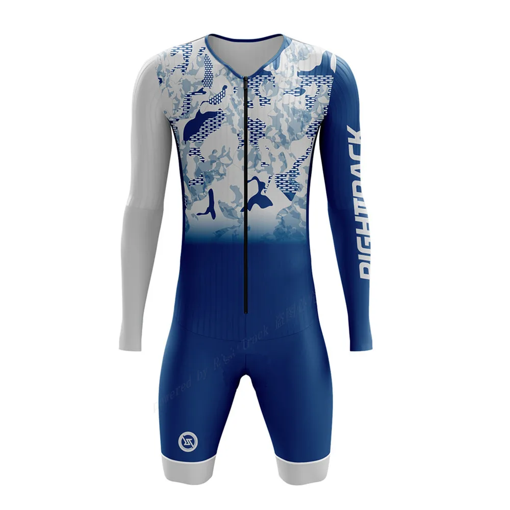Men's Cycling Long Sleeve Skinsuit Gel Pad Shorts Jumpsuit Sportswear Bike Skinsuit Maillot Ciclismo Bike Set Roupa Ciclismo - Image 2