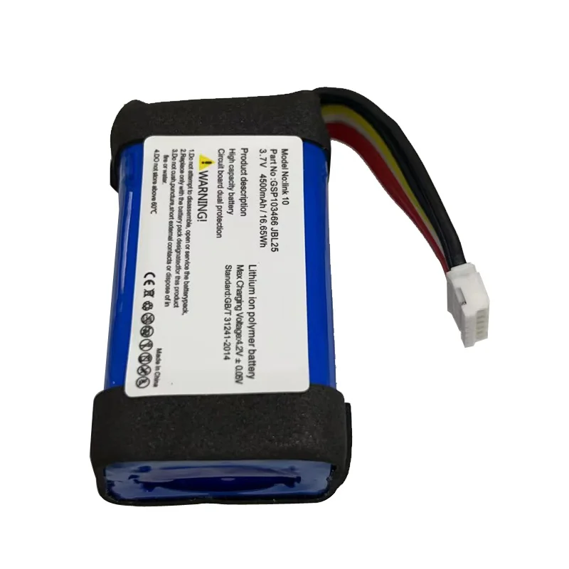 2025 Years 100% Original GSP103465 4500mAh Speaker Battery For JBL Link 10 Link10 Loudspeaker Bluetooth Battery
