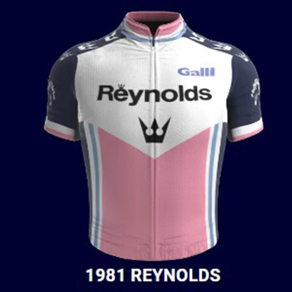 Reynolds Retro Cycling Jersey Men Short Sleeve VillageCycling Bike Clothing Cycling Wear Jersey Bicycle Clothes  Salvarani