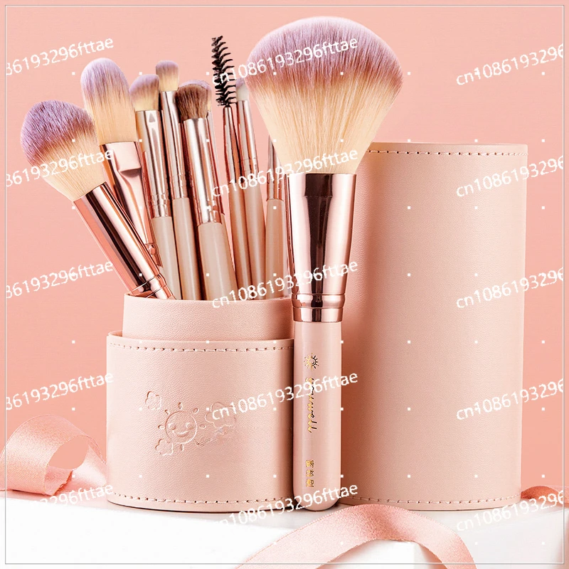 

12 Makeup Brushes Set, Eyeshadow Brush, Loose Powder Brush, Blush, Grooming, Smudging, Nose Shadow