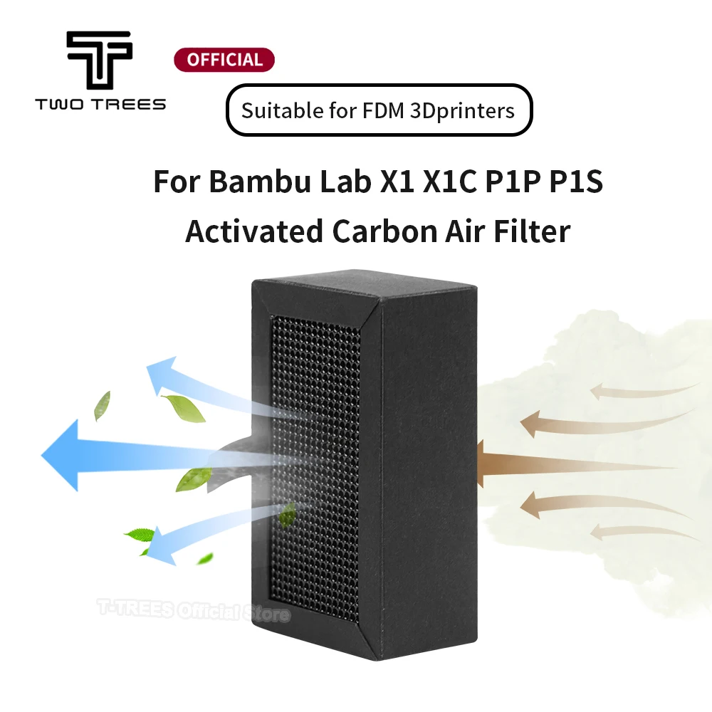 For Bambu Lab Activated Carbon Filter Air purifier Filter Replacement 3d Printer Parts For X1-Carbon filter FDM 3D Printers