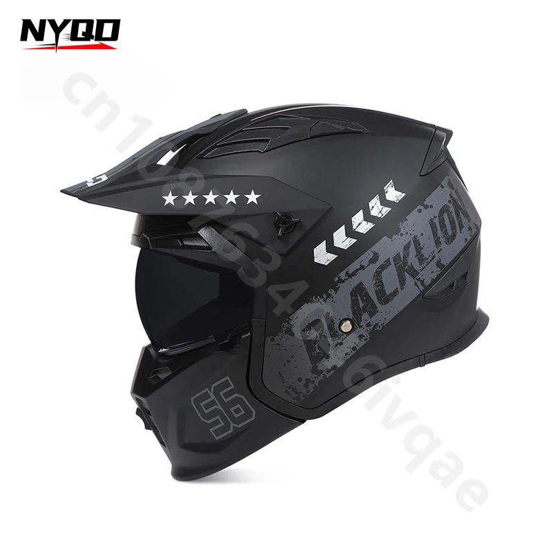 

BLD-163 Motorcycle Helmet Adult Detachable Full Helmet All-season Universal Riding Half Helmet Motorcycle Accessories