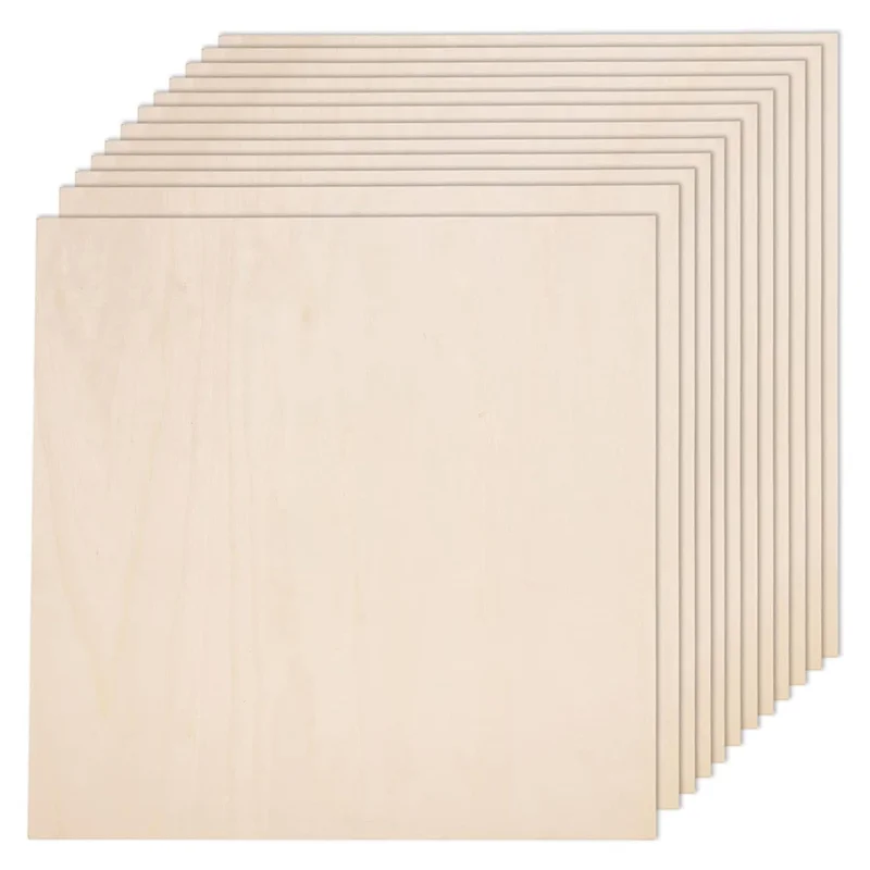 

BHBD-Basswood Board,Basswood Sheet Plywood Smooth Craft Wood Board For Laser Cutting,DIY Building Model 30X30x0.3Cm