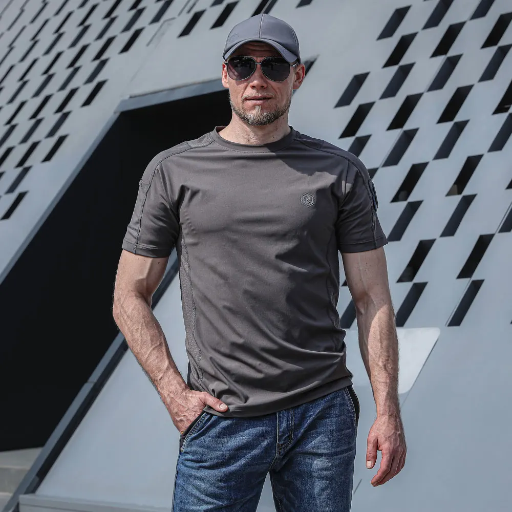 

Тактические футболки Emersongear Blue Label Series Fly Beast: комфортные повседневные топы с четырехсторонней растяжкой для охоты EMB9778