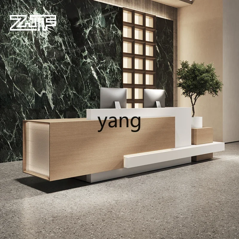 LMM simple modern store checkout page creative long lobby service desk