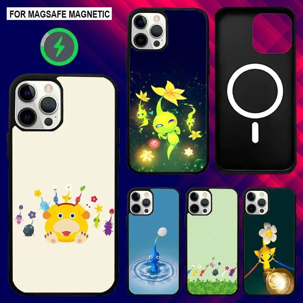 

P-Pikmin 4 Game Phone Case For iPhone 16e,16,15,14,13,12,11,Plus,Pro,Max,Mini Magsafe Magnetic Wireless Charging