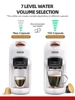 Cafelffe 5in1 マルチカプセルコーヒーマシン DG カプチーノ、Nesカプセル、ESEポッド、挽きコーヒー対応、愛する人、パパ、ママへのギフト。ホット/コールド抽出コーヒー、19バールの高圧抽出、7段階の水量選択。 4