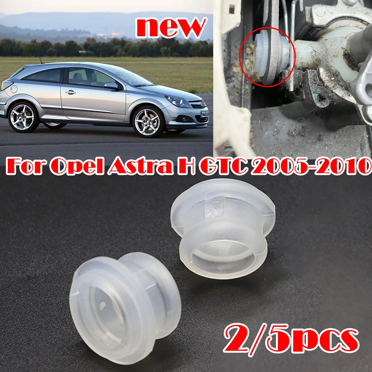 

2/5Pc Manual Gear Shift Lever Cable Bushing Repair Kit For Opel Astra H GTC Gearbox Selector End Linkage Rubber Sleeve 2005-2010