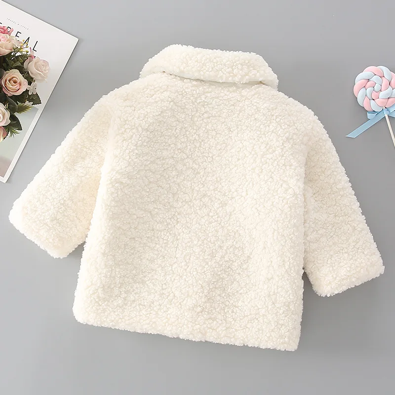 Toddler Girl Boy Long-sleeve Overcoat Kid Warm Outdoor Coat Fall Winter New Children Baby Soft Clothes Thicken Wool Sweater Tops