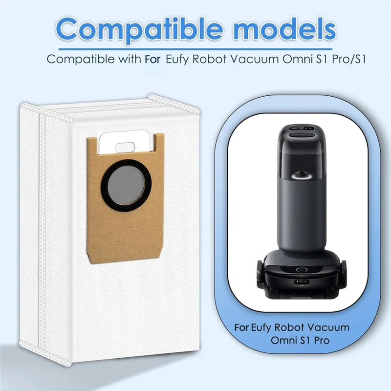 Для Eufy Omni S1 Pro самосливная станция, детали робота-пылесоса, мешки для пыли для робота-пылесоса A62X
