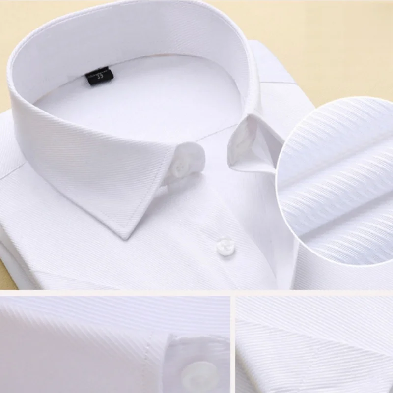 남성용 얇은 반팔 셔츠, 비즈니스 캐주얼 하이 퀄리티, 다리미 없는 패션, 면 플러스 사이즈, 단색, 용수철 여름, 6XL7XL8XL