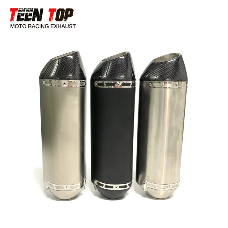 

Universal Motorcycle Muffler Real Carbon Fiber 51mm Exhaust Yoshimural Exhaust Z900 Ninja650 CBR650R R1 R6 RS660 Silencieux Moto