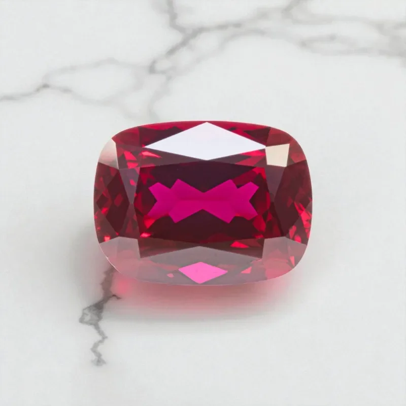 مختبر نمت روبي مستطيل وسادة قطع حمامة الدم الأحمر اللون DIY بها بنفسك حُليات المجوهرات صنع المواد الرئيسية شهادة AGL قابلة للاختيار #3