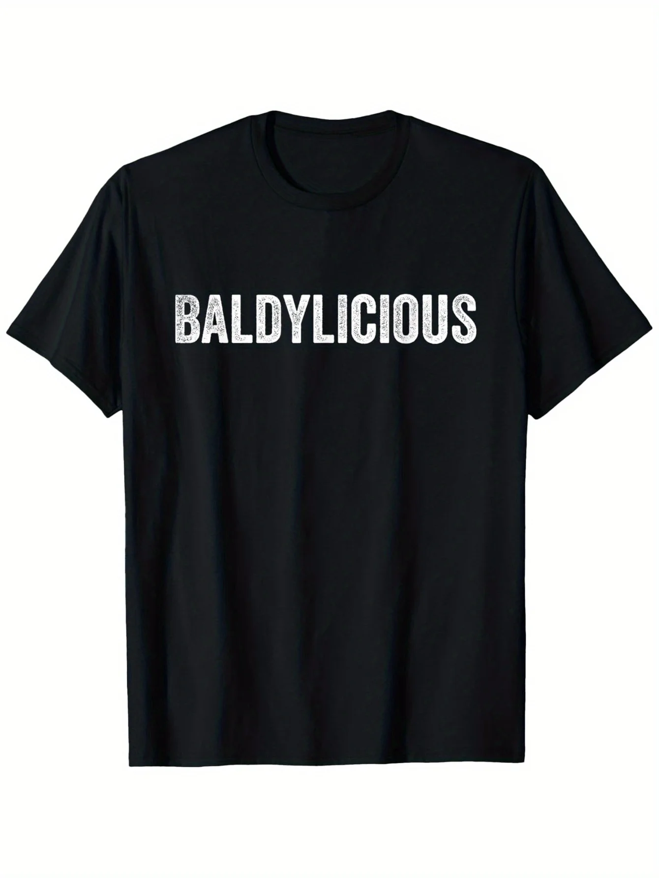 

Bald Beauty Fun Couple T-shirt - 100% pure cotton, stretchy round-neck casual style, with eye-catching "Bald Beauty" print