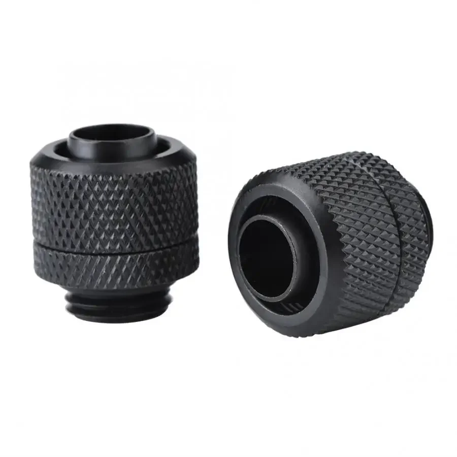 

2PCS G1/4 Thread Hose Fittings Brass Double Touch Fittings for PC Water Cooling Black Hose Fittings