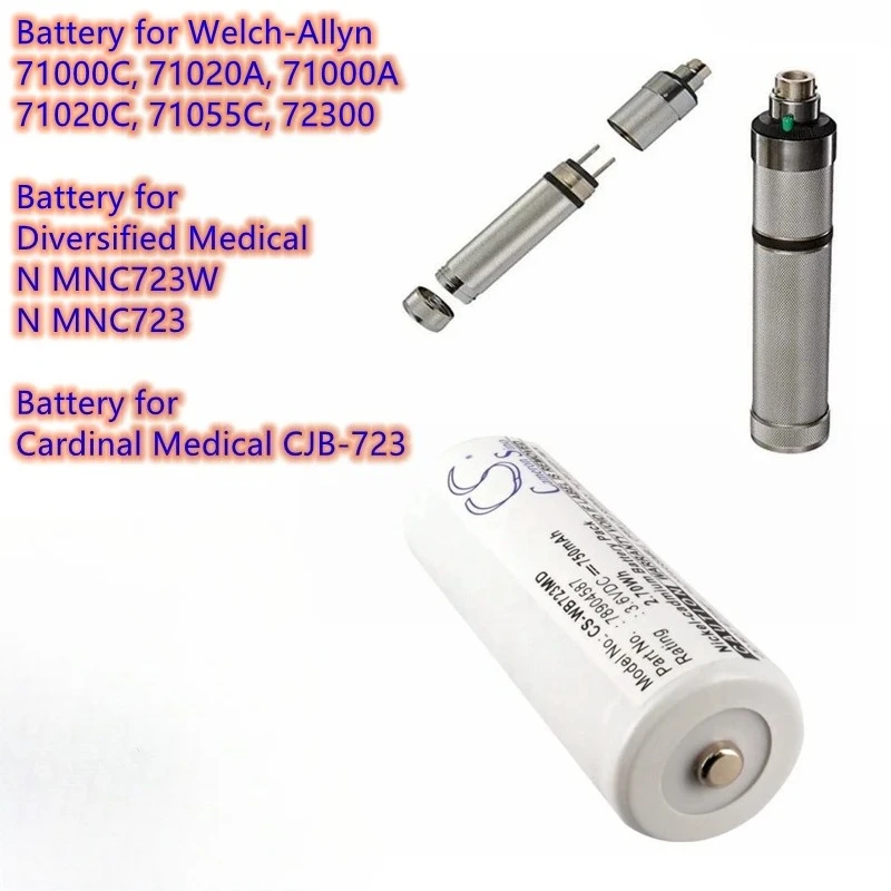 

Медицинская батарея 3.6V/750mAh 78904587 для Welch-Allyn 71000C,71020A,71000A,71020C,71055C,72300