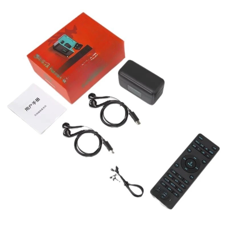 ワイヤレスマイク 首掛けクリップ式 ノイズリダクション ライブ配信/Vlog/抖音動画撮影/屋外撮影専用