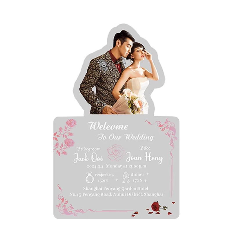 Customized photo wedding invitation, customized internet celebrity acrylic transparent wedding invitation, invitation letter, so