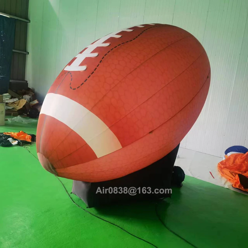 Giant NFL Inflatable Rugby Football Replica With Blower Blow Up Inflatable Soccer Ball Model For Outdoor Lawn Advertising