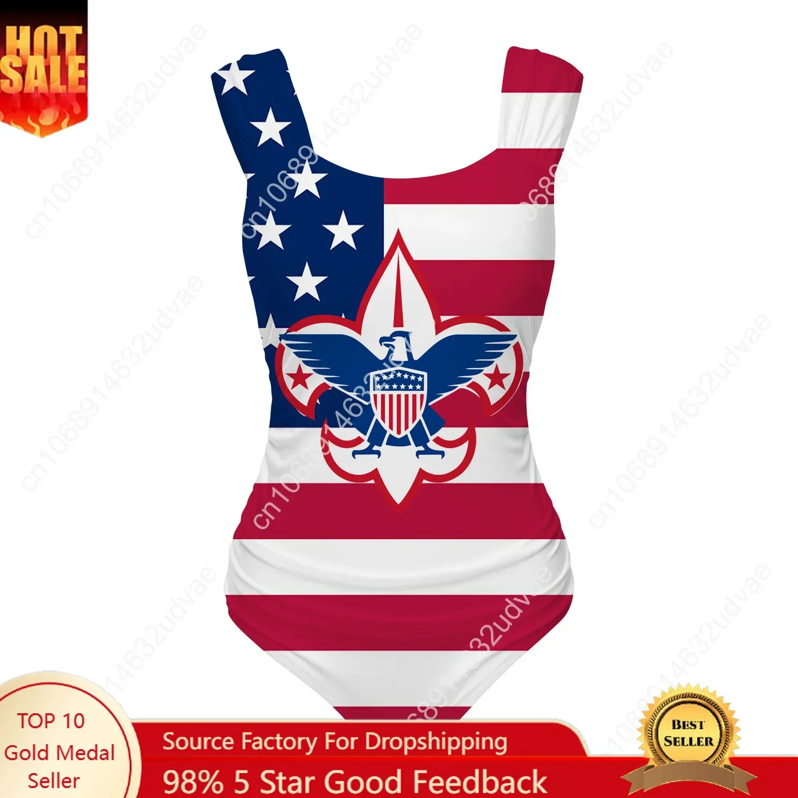 Scouts of America Swimsuit Wide Strap Women Bathing Suits Personalized Swimwear Pool Party Sexy Bikini Customize Beachwear