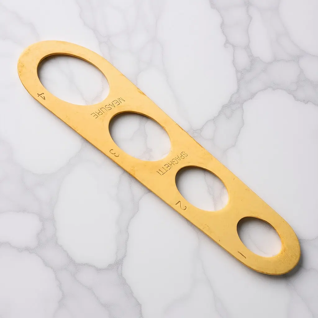Stainless Steel Spaghetti Measuring Ruler with 4 Holes for Precise Pasta Portion Gadget Tool for Home and